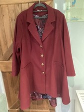 Woman’s Deep Red  Warm Winter Coat Joe Browns  Size 26 Worn Once