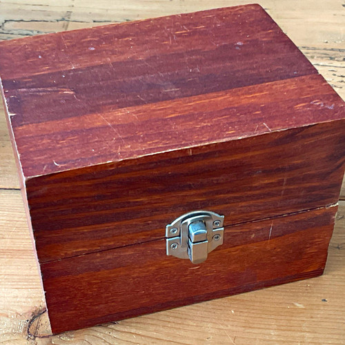 Brown wooden lidded - wooden,