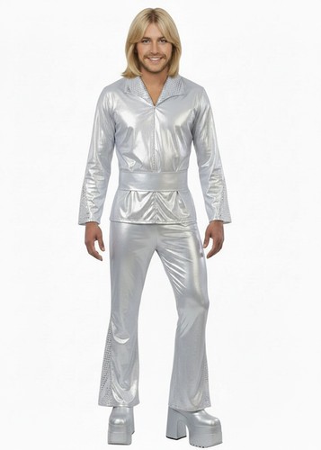 Mens 70s metallic silver - silver, bjorn