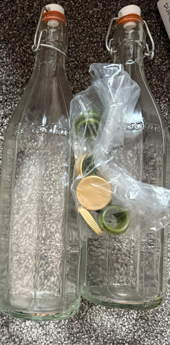 Glass bottles litre with - glass,