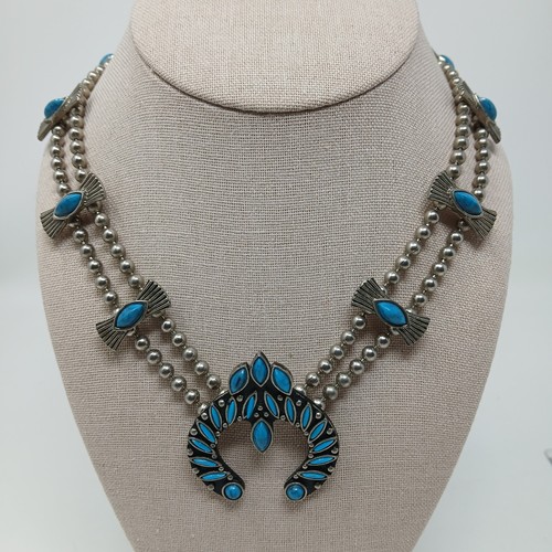 Squash blossom necklace faux - blossom,