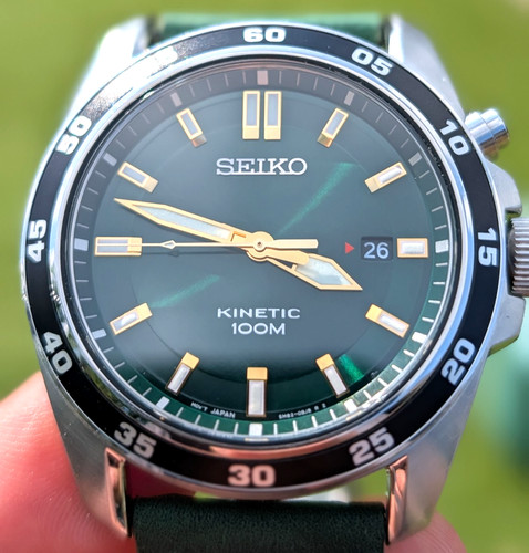 Seiko kinetic ska791p1 green - ska791p1,