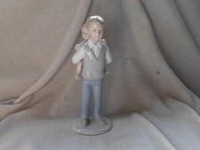 LEONARDO COLLECTION FIGURINE FATHER SON BROTHER PIGGYBACK CARRYING by ANNIE ROWE
