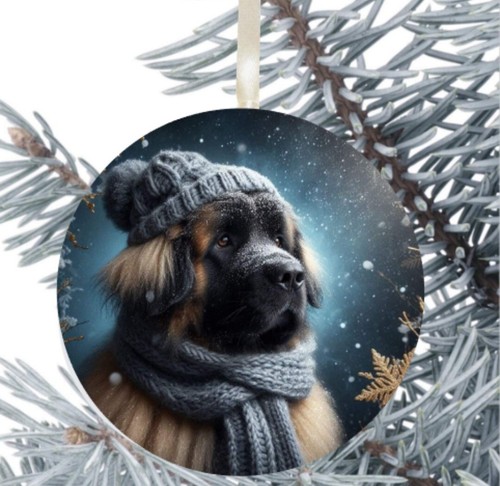 Leonberger dog hanging bauble - dog,