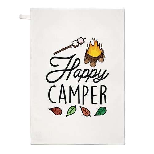 Happy camper tea towel - happy,