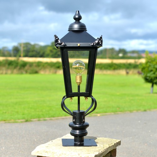 Black victorian lantern - black, &