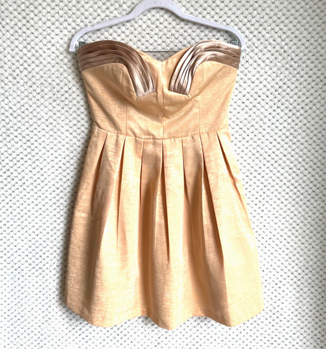 Max london dress peach prom - c,