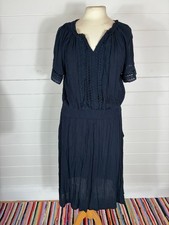 COTTON TRADERS NAVY CRINKLE