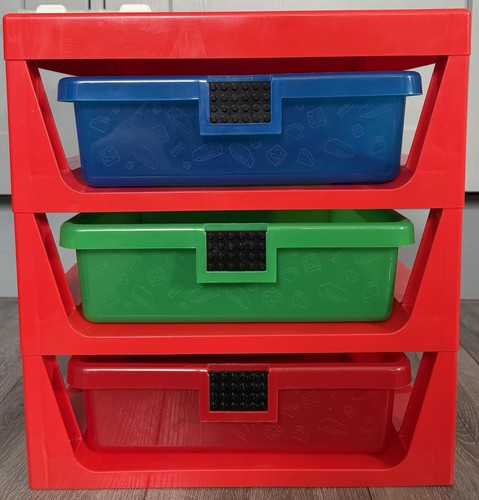 Official lego red drawer - lego, 3-drawer