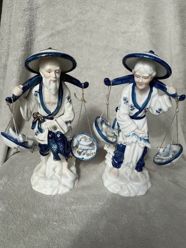 Vintage blue white porcelain - blue,