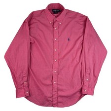Ralph Lauren Blake 100% Cotton Long Sleeve Shirt Pink Large