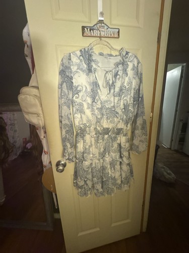 Lila blue and white paisley - li,