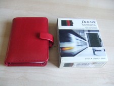 Unused Vintage Red Small Pocket Filofax Metropol Mini Organiser 026988