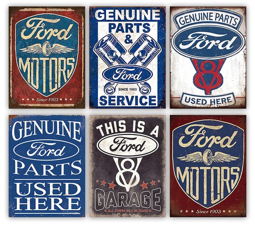 Ford style metal - metal, signs