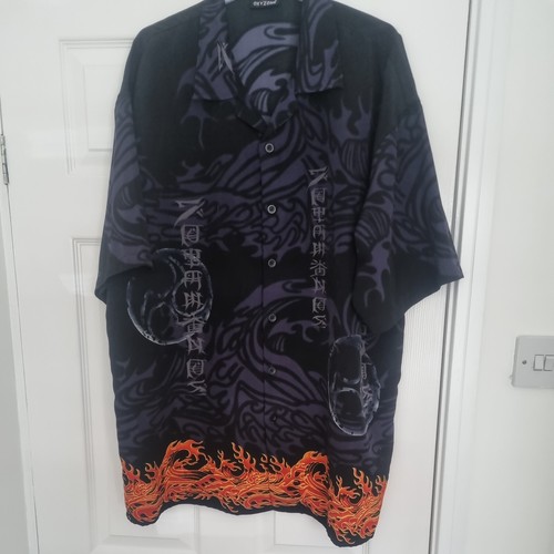 Oxyzone dragon print flames - dragon,