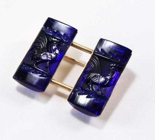 1928 lalique coq blue - 1928,