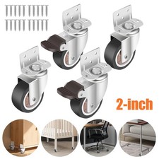 4-Pack TPR Furniture Wheels for Cabinets Tables Cribs 240kg Capacity