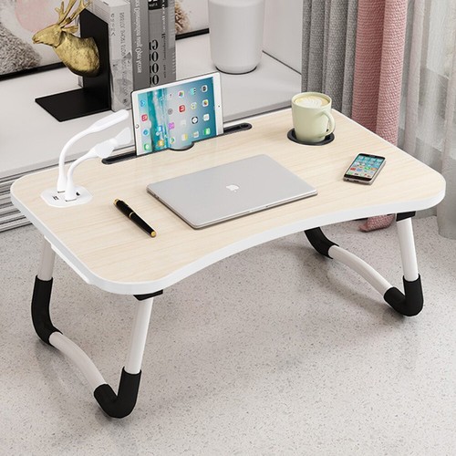 Folding laptop table with usb - table,