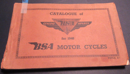 Bsa 1948 oem parts - parts, book
