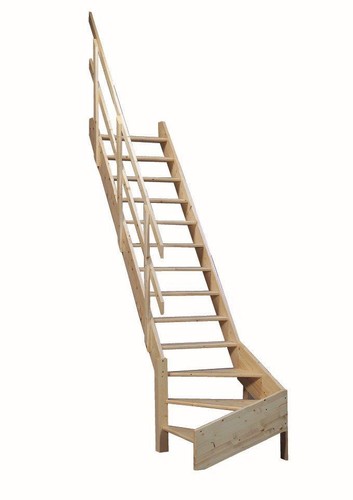 Wooden staircase space - staircase,