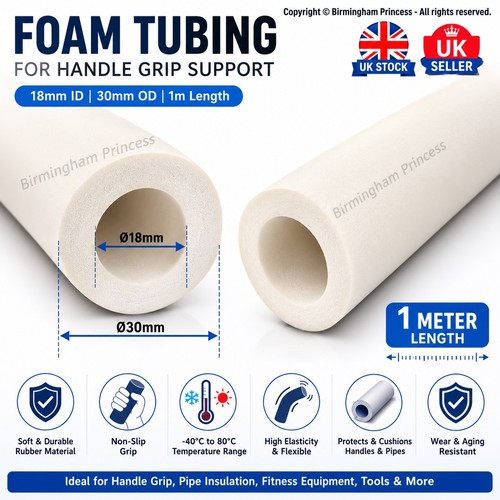White foam tubing for - foam, handle