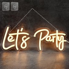Let's Party Neon Sign Wall Sign, USB