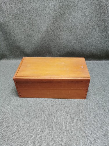 Vintage wood sliding top box - vintage,