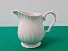 Quality White Ribbed Stoneware Milk or Cream Jug Made in England