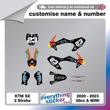 KTM SX 50cc SX 50 MINI 2020 2021 2022 2023 Full Motocross MX Graphics Kit