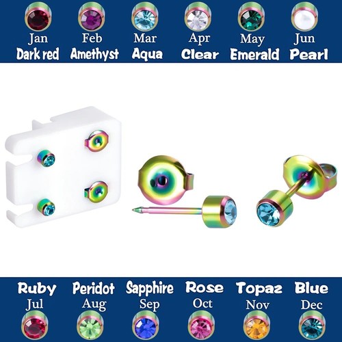 Gem earrings ear studs stud - earrings,