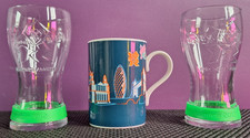 3 x Coca Cola McDonalds 2012 Olympic Games Wrist Band Glasses/Royal Doulton Mug