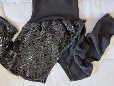 VINTAGE  MONDI BLACK SEQUINNED TOP