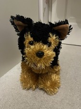 black and brown dog build a