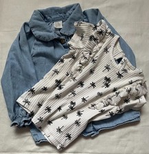 H&M 9 - 12 M Blue Cotton Long