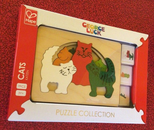 Hape george luck cat puzzle - george,