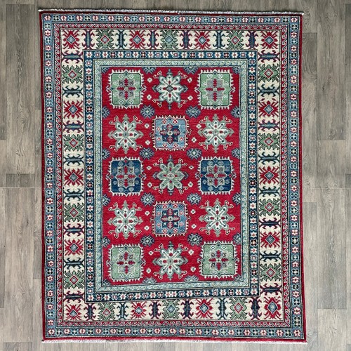 Red afghan kazak - afghan, rug