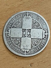 Great Britain Queen Victoria Gothic Florin Silver Coin 1872 MDCCCLXXll die no 79