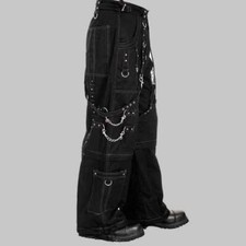 Men’s Gothic Punk Bondage Jeans Cyber Goth Pants with Chains & Studs | Verse ENT