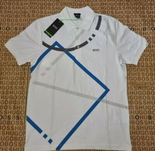 New Hugo Boss White Athleisure Stretch Golf Pro professional Polo T-Shirt Large