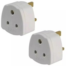 2 x  Round Pin 5 Amp to 13 Amp