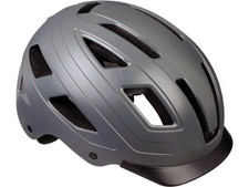 NEW Halfords Unisex Integrated Rear Light Urban Cycle Helmet Grey 55-58cm Medium