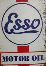 Esso Motor Oil Tin / Metallic