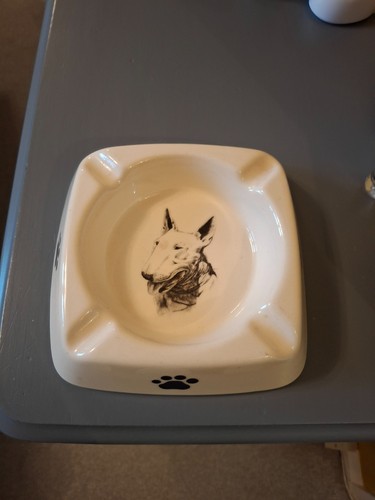 Large ashtray bull terrier - ashtray,
