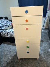 IKEA STUVA Chest of Drawers with Colorful FÖLJA Knobs Plus Drawer Inserts X 8