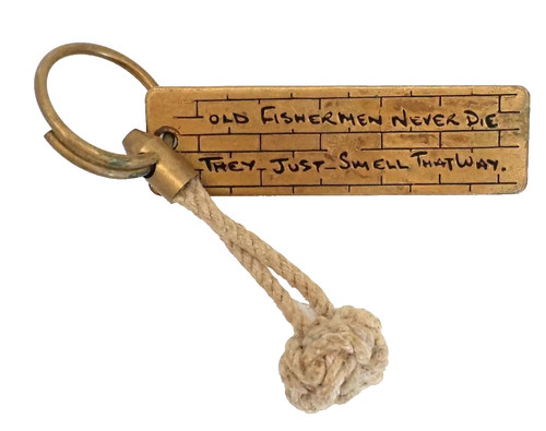 Vintage nautical brass keyring - vintage,