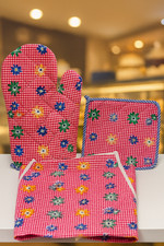 KIDS PINK KITCHEN OVEN SET