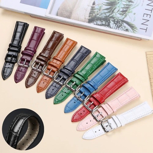 Crocodile leather watch strap - leather,