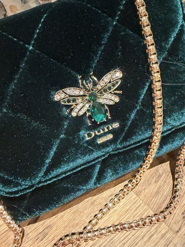 Dune green velvet jewelled - dune.,