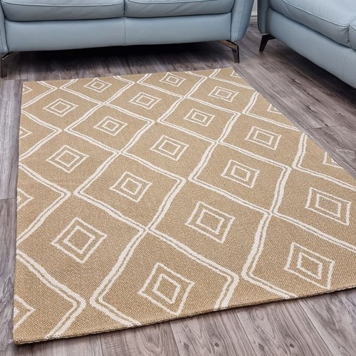 Beige rug geometric - rug,