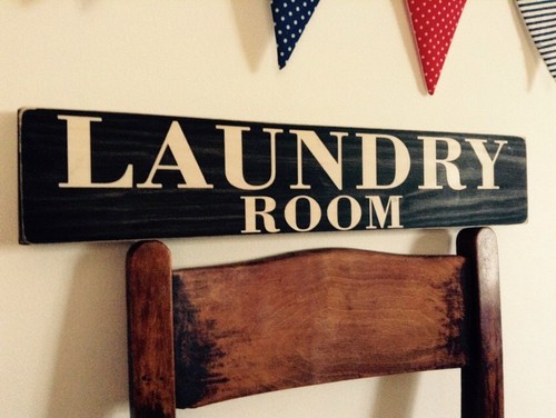 Laundry room sign plaque - laundry,